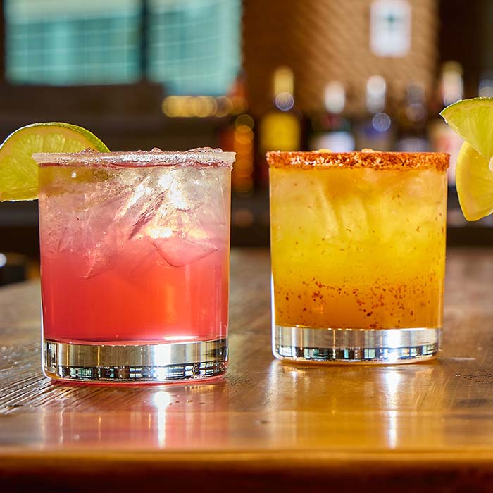 Specialty cocktail fruit margarita served at Cowboy Mac's Country Club Restaurant and Bar located in Green Bay, Wisconsin